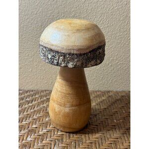 Handcrafted Wooden Tree Burl Mushroom Decor Raw Edge